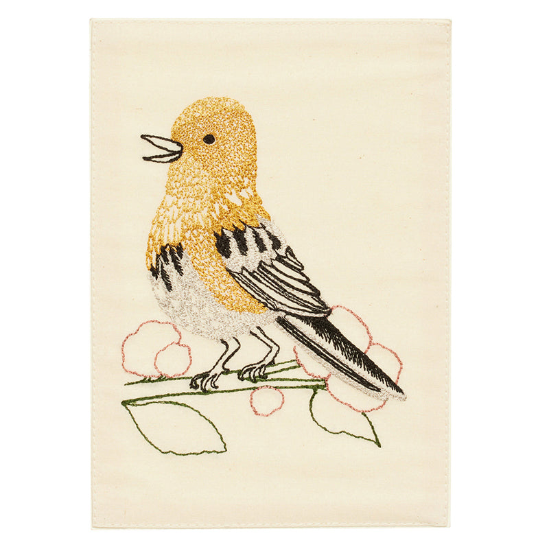 Yellow Warbler Embroidered Card