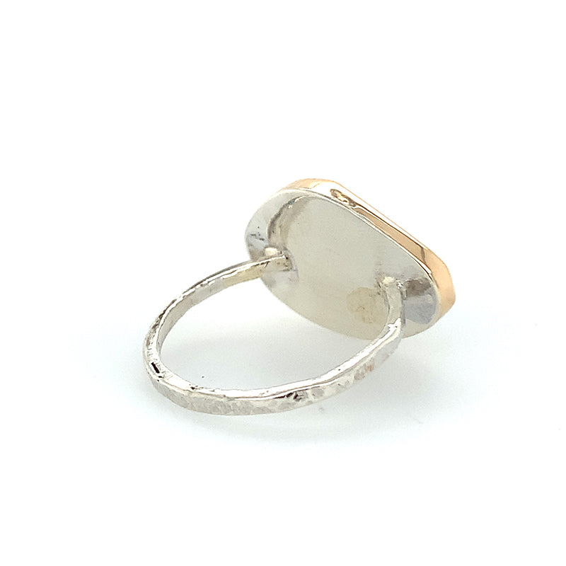 East|West Rutilated Quartz Shank Ring