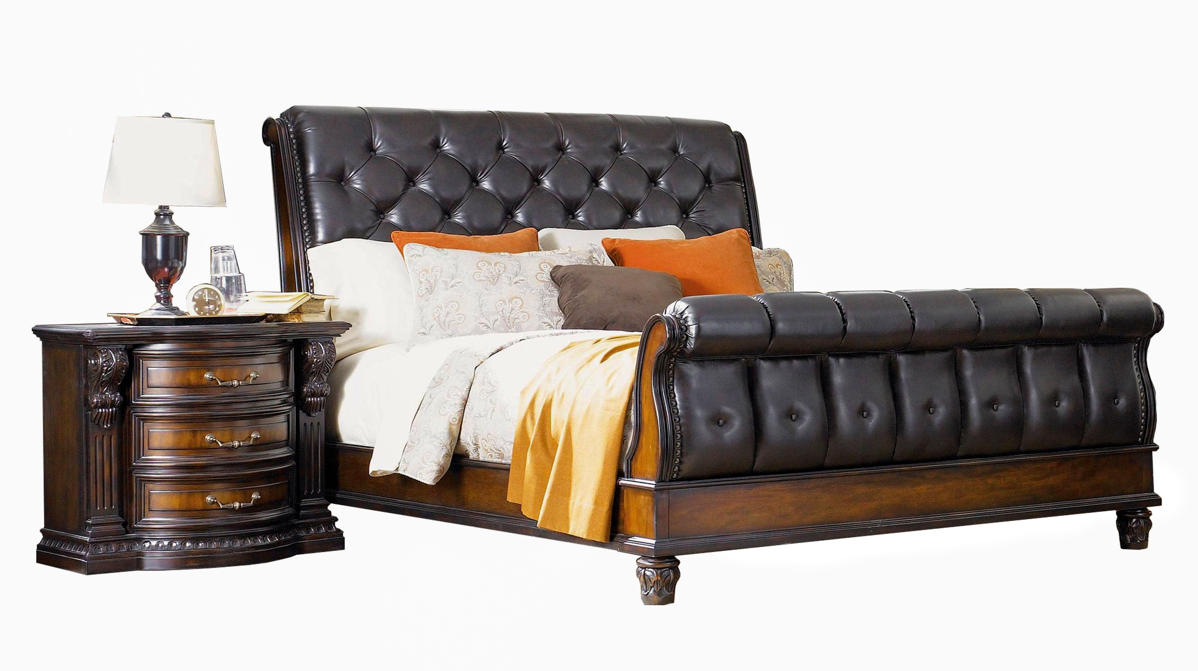 Grand Estates Leather Sleigh Bed Fairmont Designs Gallery