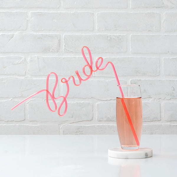 Bride swirly straw