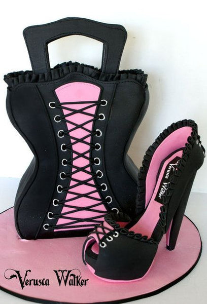 Corset Bag and Shoe Fondant shoe with Verusca Walker structure.