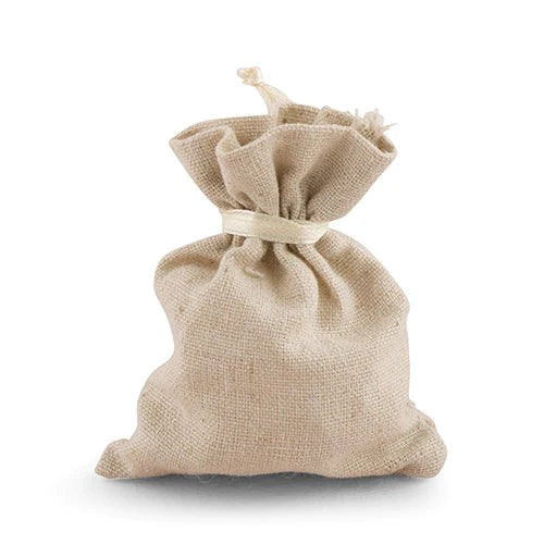 MINI LINEN DRAWSTRING FAVOR BAGS