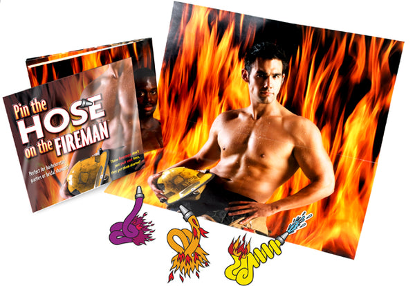 PIN THE HOSE ON THE FIREMAN ADULT BACHELORETTE PARTY GAME