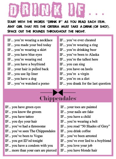 Chippendales Drink If Drinking Game