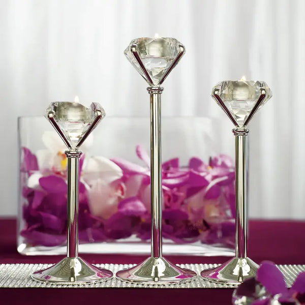 Diamond-shaped-wedding-tealight-candle-holders