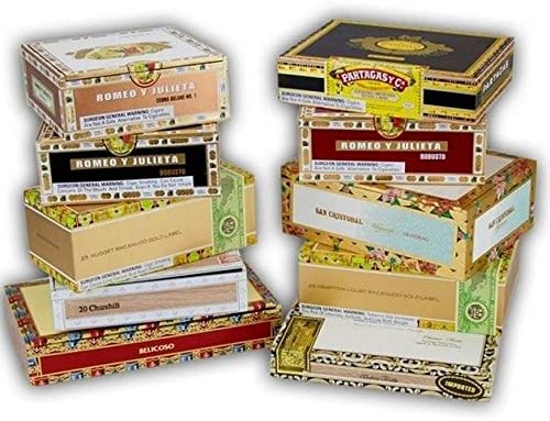 Empty cigar boxes for chocolate cigars