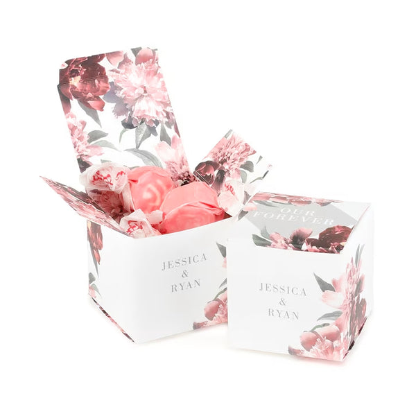 flower printed favor box