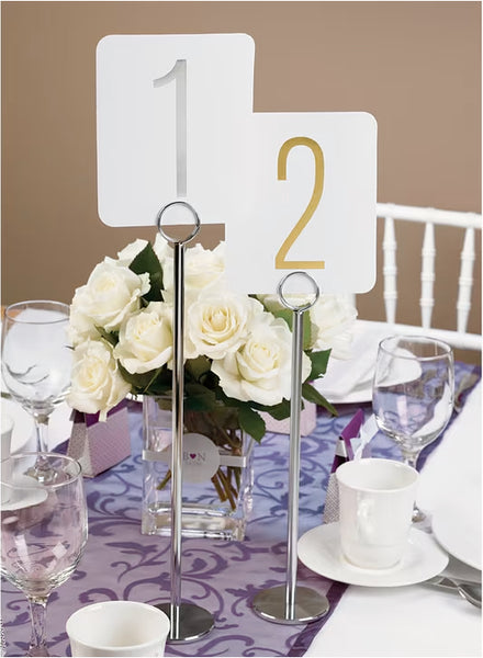Silver Table Number Stand