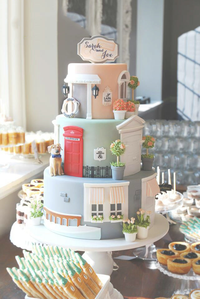 Just Married Wedding Cake Tower