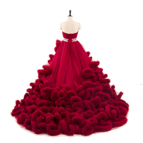 Fluffy Boa Bridal Wedding Dress – Candy Cake Weddings Favors and Custom ...