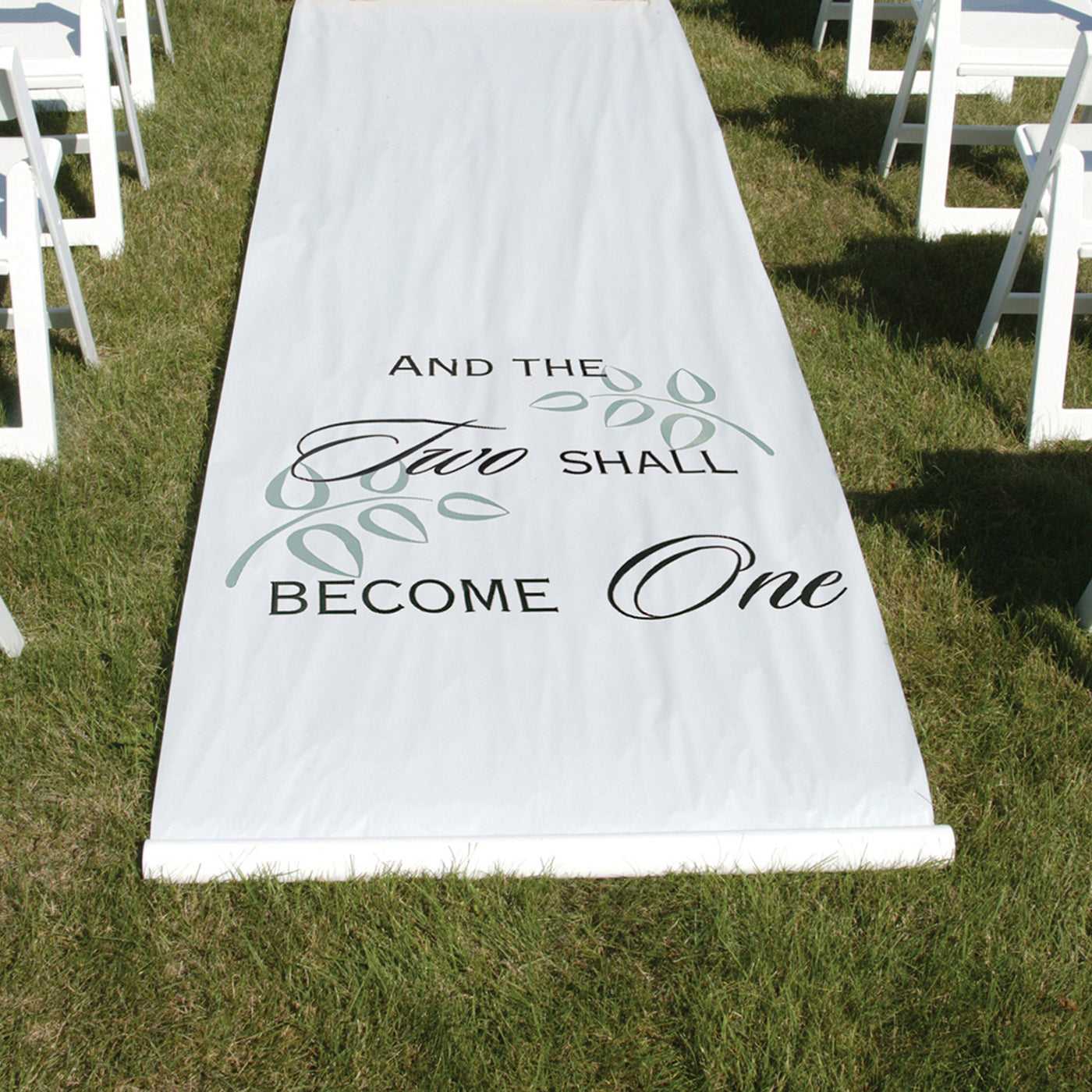 And Two Shall Become One Wedding Aisle Runner Candy Cake Weddings