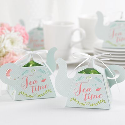 Teapot Tea Time Party Favor Box Pack of 12 Candy Cake  