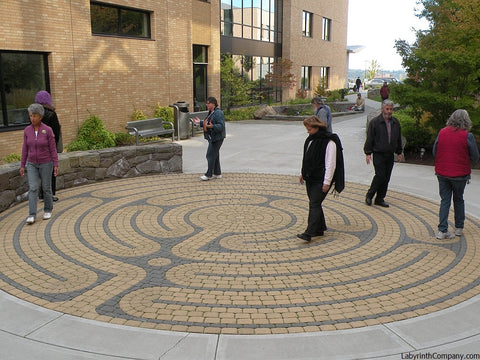 Clackamas OR - Sunnyside Kaiser Permanente Medical Center - St. Paul paver brick labyrinth kit with Buff field and Charcoal lines