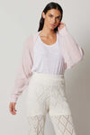 Not Shy Balia Shrug Cashmere Sweater in Sweetie Ballet Pink
