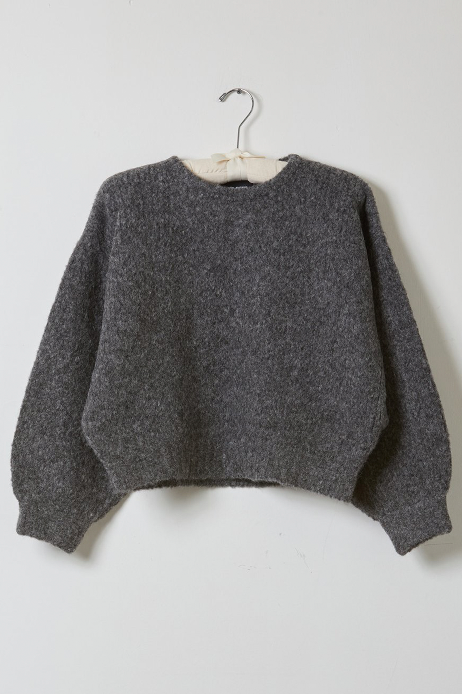 Atelier Delphine Balloon Sleeve Sweater in Charcoal