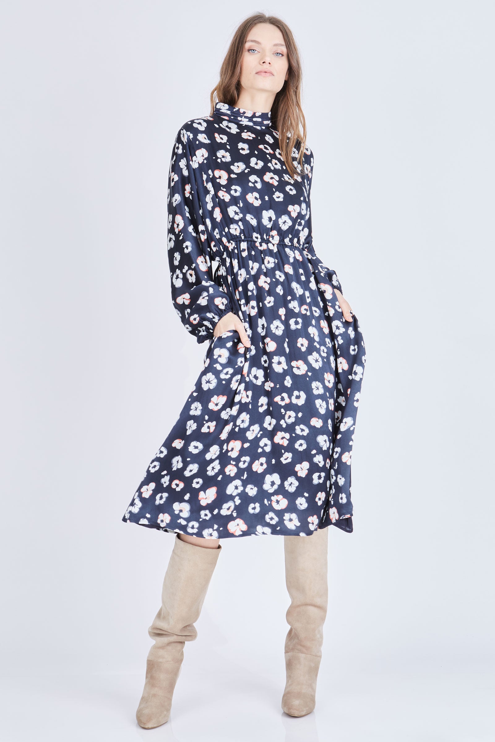 Caballero Blake Maxi dress in Blue Floral