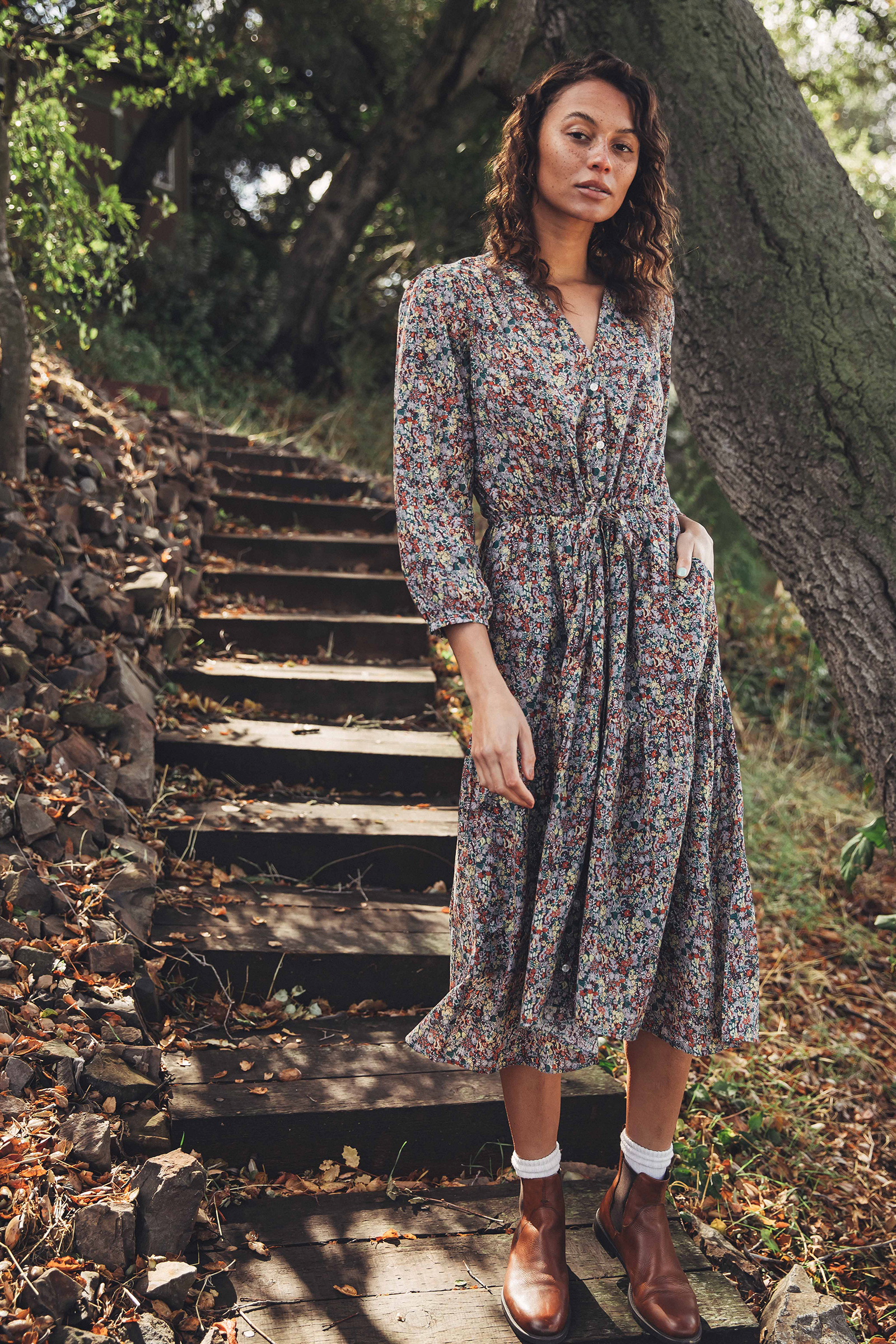 Trovata  Ainsley Dress in Greenhouse Ditsy Floral