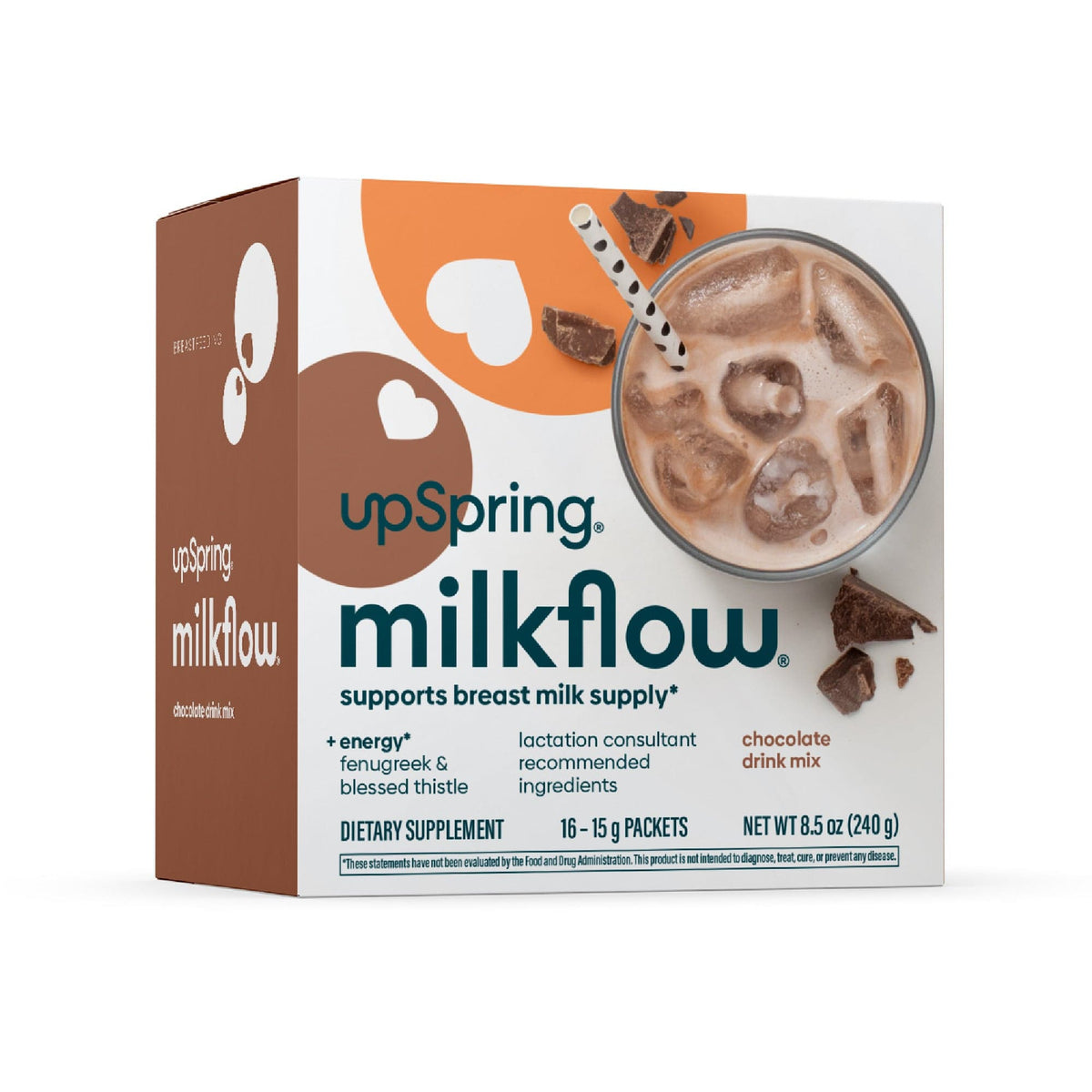 Milkflow® + Energy Drink Mix, Chocolate, 16 ct