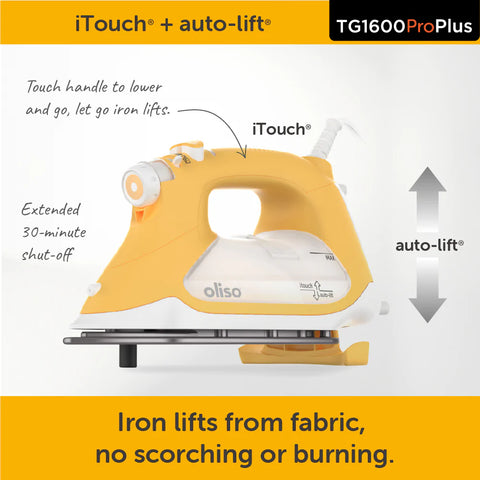 Oliso ProPlus Smart Auto-Lift Iron - Yellow