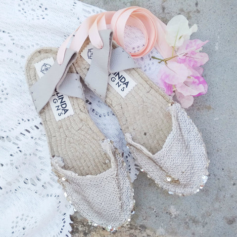 sequin wedding espadrilles maslinda designs