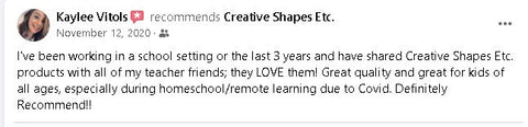 Review of Creative Shapes Etc.