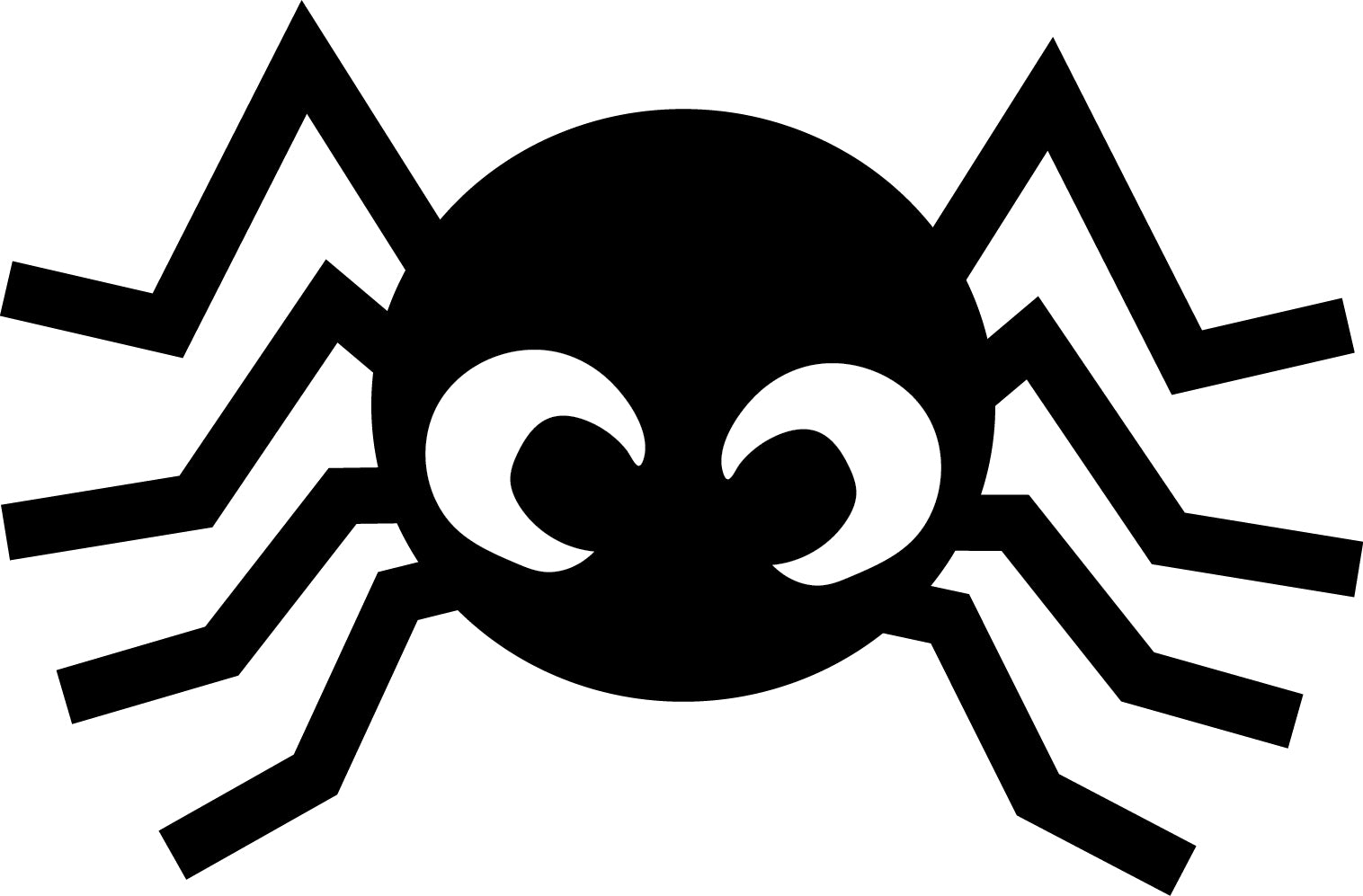 Small Single Color CutOut Spider Creative Shapes Etc.