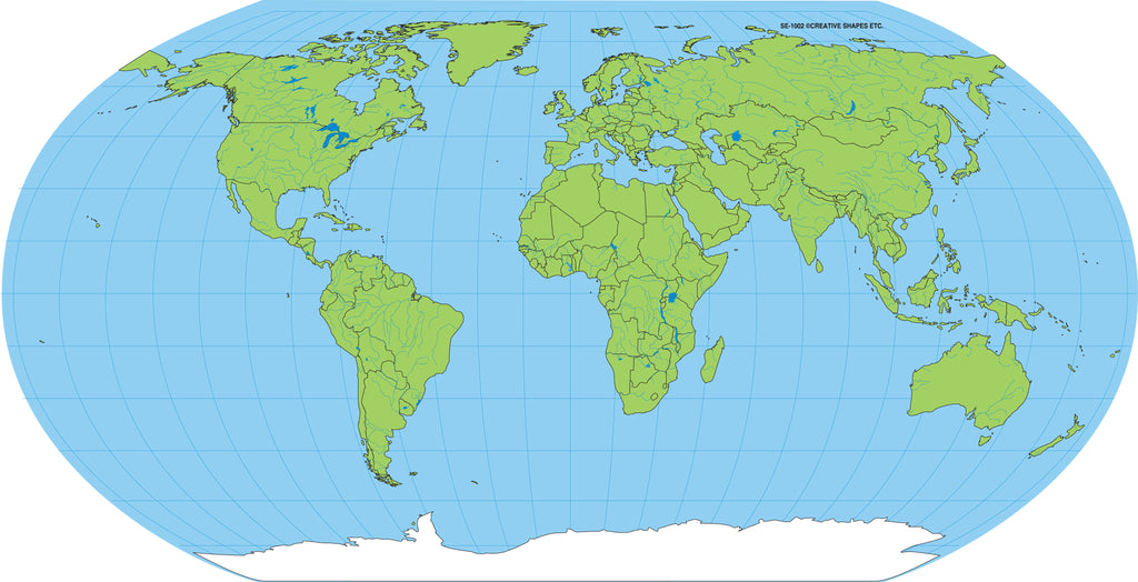Map Of The World Unlabeled Unlabeled World  Practice Map | Creative Shapes Etc.