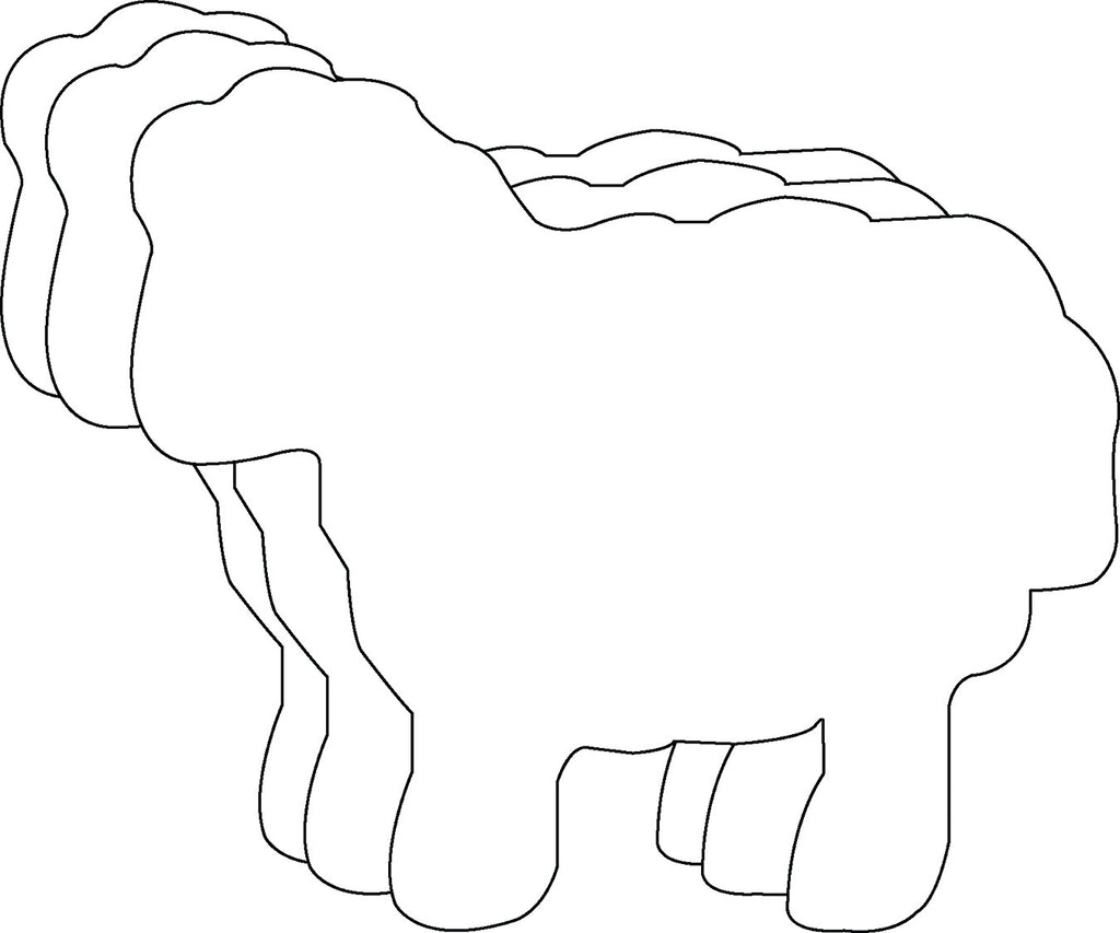 5.5” Sheep Single Color Creative CutOuts, 31 CutOuts in a Pack for K