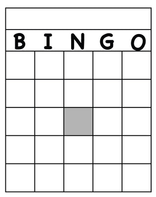 blank 5x5 bingo card