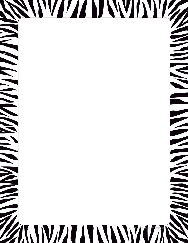 Designer Paper - Zebra Border (50 Sheet Package) | Creative Shapes Etc.