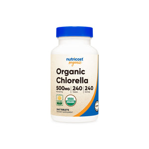 Nutricost Espirulina orgánica de 500 mg, 240 comprimidos, sin gluten, sin  OMG