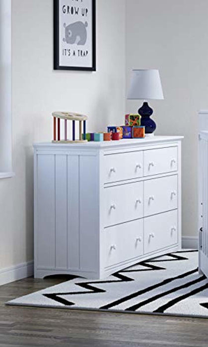 Storkcraft 03706 101 Graco Hadley 6 Drawer White Dresser