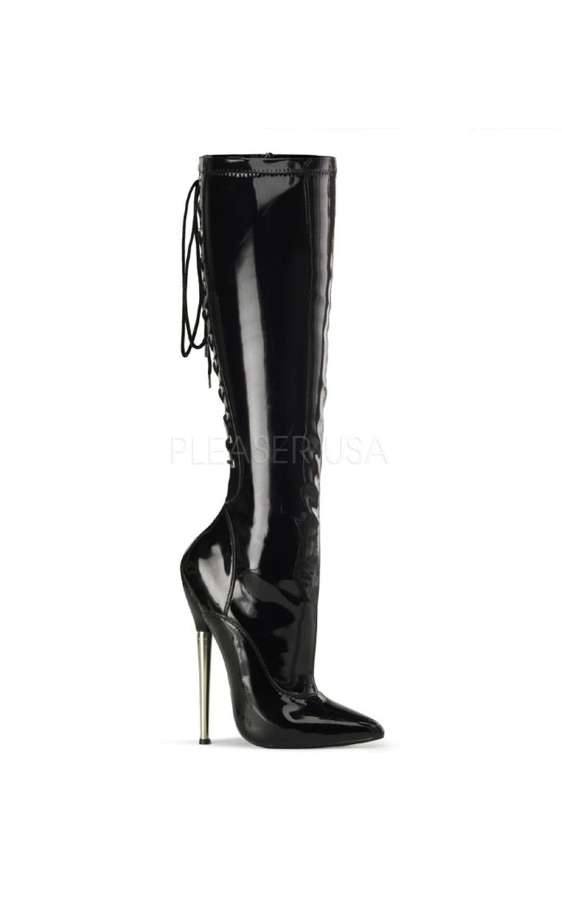 pleaser lace up boots