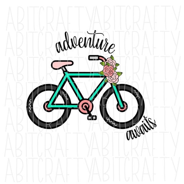 Adventure Bike Svg Png Sublimation Digital Download Cricut Silhoue