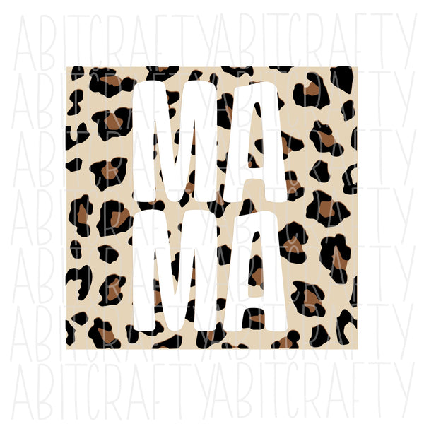 Leopard Mama Mother S Day Svg Png Sublimation Digital Download Vec