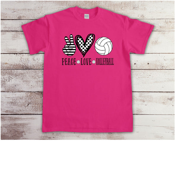 Download Peace Love Volleyball Png Svg Sublimation Digital Download Cricut Silh