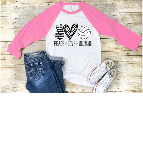 Download Peace Love Volleyball Png Svg Sublimation Digital Download Cricut Silh