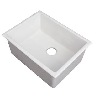 ZLINE Rome Dual Mount Fireclay Sink in White Gloss (FRC5123-WH-24)
