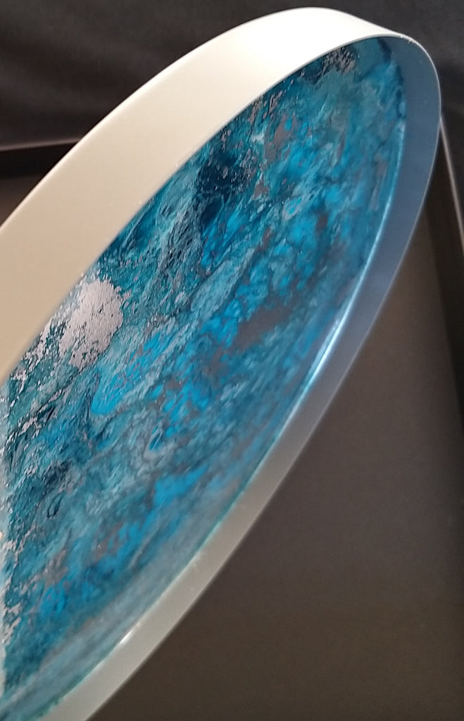 teal decorative tray