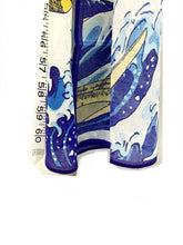 Load image into Gallery viewer, Long Scarf in fine cotton - Great Wave off Kanagawa print