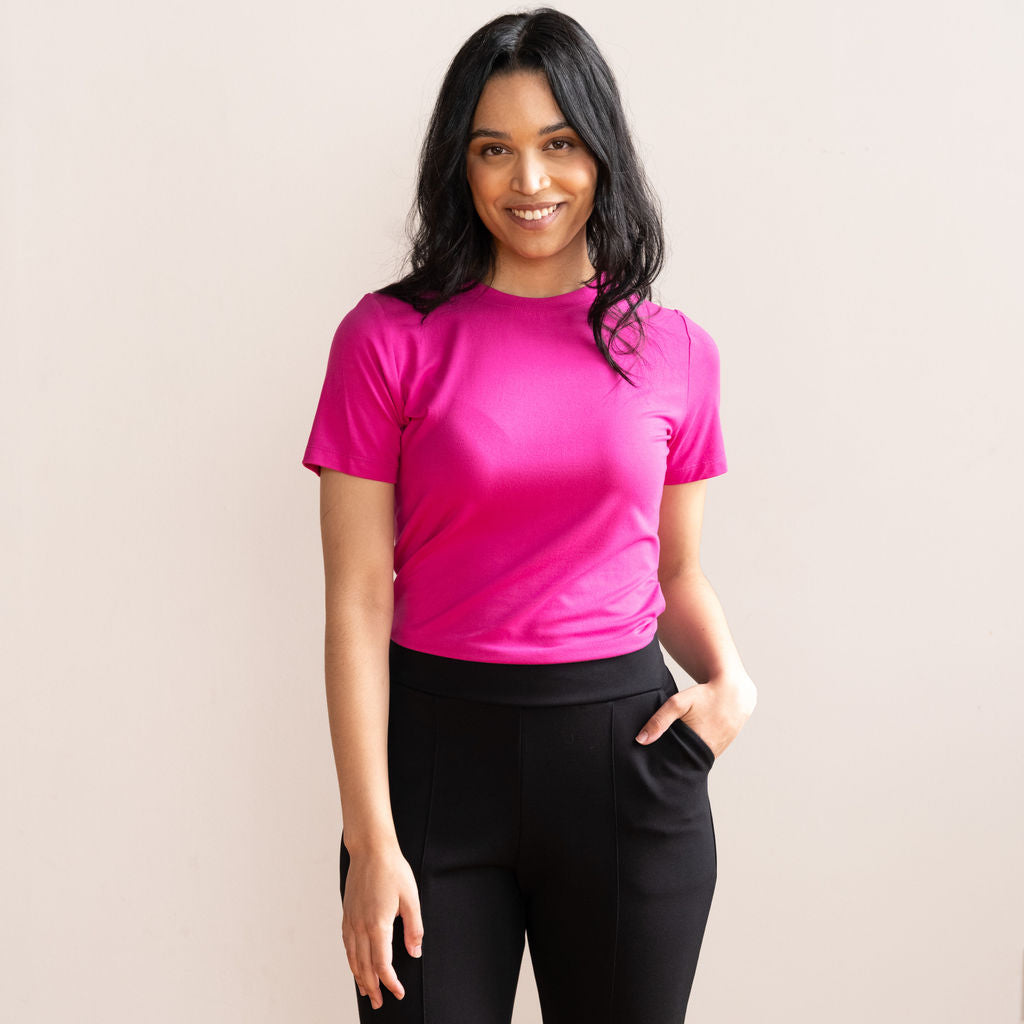 Gracelyn v-neck classic tee, Sustainable women's clothing made in Canada