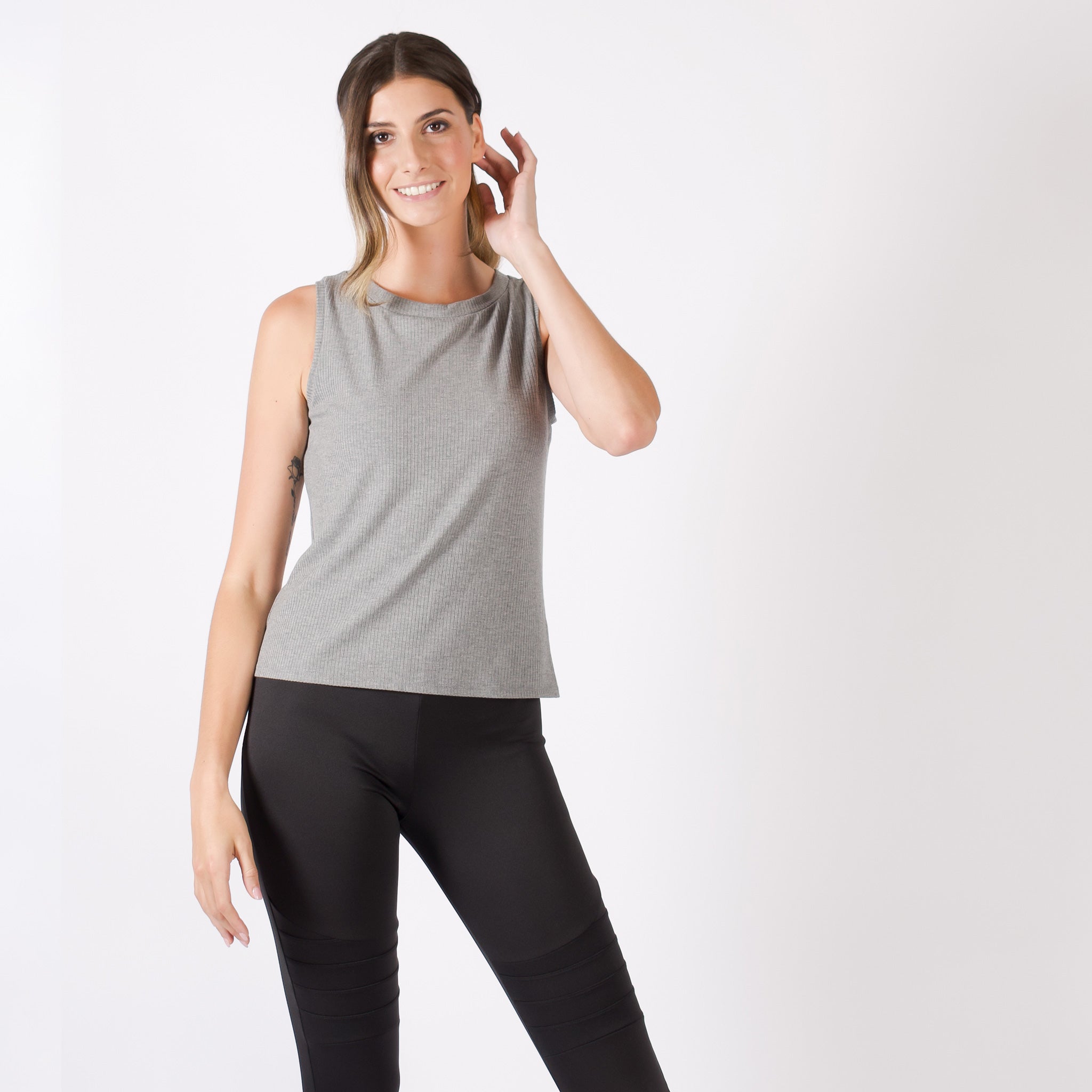 The Dressy Rib Knit Sleeveless Top - $70.00 | Encircled Renewed Threads