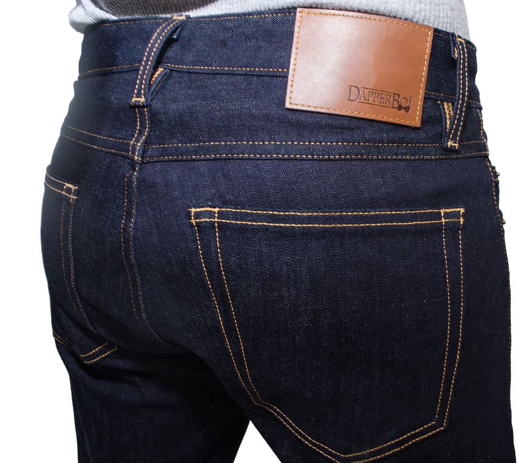 Slim Straight Jeans - Premium Dark Rinse Denim - Butch Basix