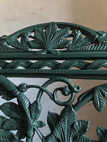 Coalbrookdale cast iron bench detail 