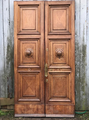 Double walnut exterior doors 