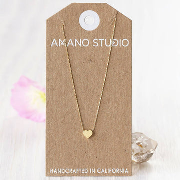 Tiny Gold Heart Necklace