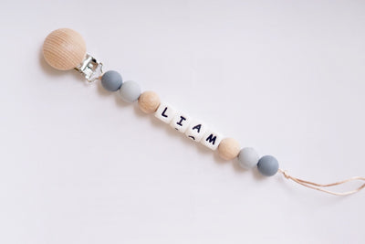 personalized beaded pacifier clips