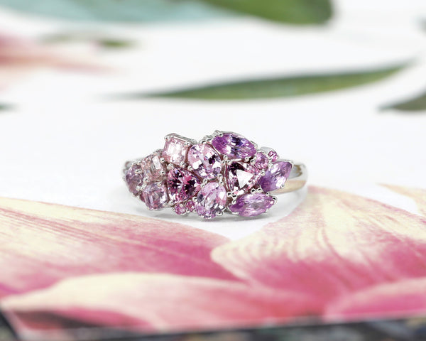 Pink Avalanche Sapphire Multi Cut Gemstone by Bena Jewelry
