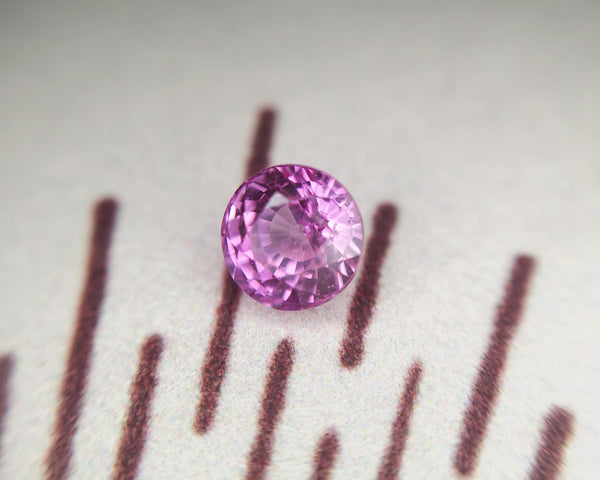 Round Shape Pink Magenta Sapphire Gemstone Custom Made Bena Jewelry