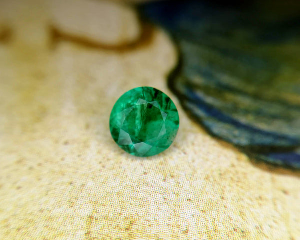 Round Emerald Colored Gemstone Montreal by Bena Jewelry